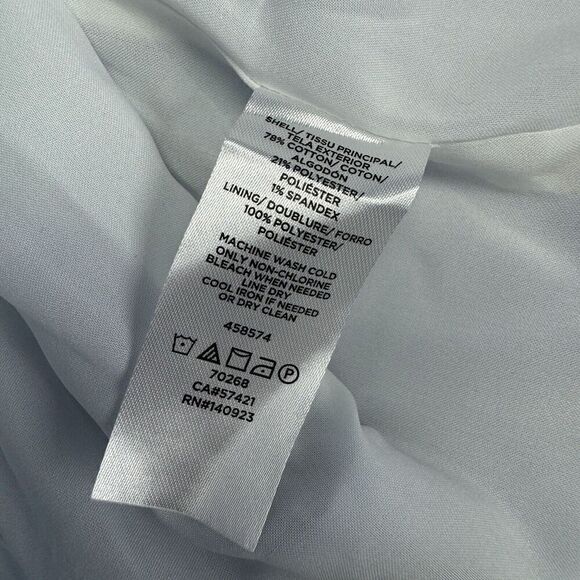 Loft Outlet Tie Front Skirt Size 2 Light Blue Straight Skirt Lined - Picture 4 of 7